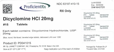 63187-410-15 (Dicyclomine Hydrochloride Tablets Usp Dicyclomine  3)