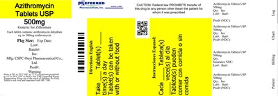 Azithromycin Tablets Usp 500mg (Azithromycin 02)