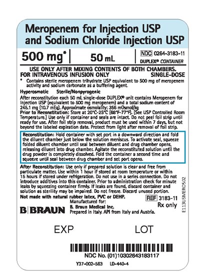 500 mg 50ml Container Label (Meropenem In Duplex 7)