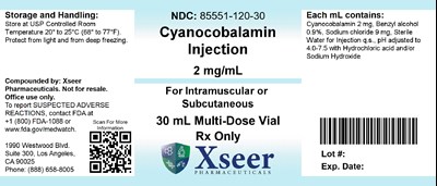 Front Label (Cyanocobalami 2mg mL 30ml Vial Labe Jpg)