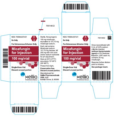 micafungin-02.jpg PRINCIPAL DISPLAY PANEL - 100 mg Vial Carton - micafungin 02