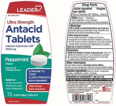 103AF72PVLFLB.jpg LEADER ULTRA STRENGTH ANTACID CHEWABLE TABLETS - 103AF72PVLFLB