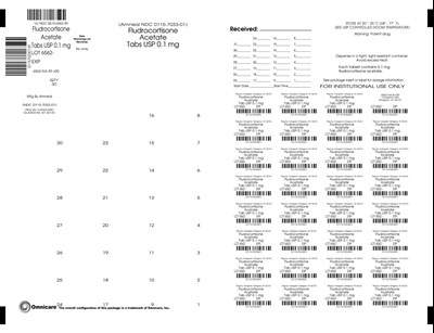 Principal Display Panel - Fludrocortisone Acetate Tabs, USP 0.1mg - fludrocortisone acetate 2