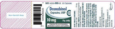 dronabinol-05.jpg PRINCIPAL DISPLAY PANEL - 10 mg Capsule Bottle Label - dronabinol 05