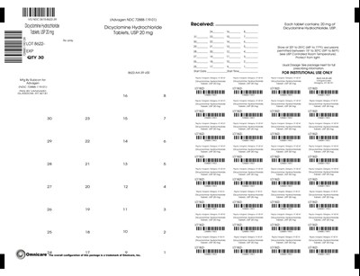 Principal Display Panel (Dicyclomine Tabs 8622 2)