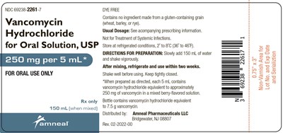 150 mL Label (Vancomycin Hydrochloride For Oral Solution Usp Ani 3)