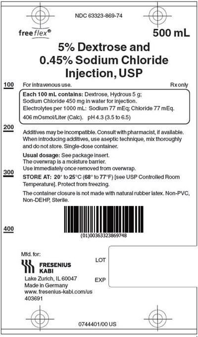 Package Label (PRINCIPAL DISPLAY – Dextrose and Sodium Chloride 500 mL Bag Label)