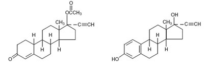 Structural Formulas Of Norethindrone Acetate And Ethinyl Estradiol (3cb9494c 4d70 4ebd 98ec 0e28021c1fee 01)