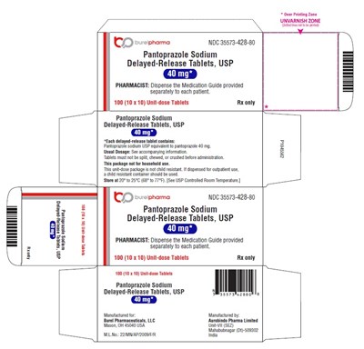 pantoprazole-fig1.jpg PACKAGE LABEL-PRINCIPAL DISPLAY PANEL - 40 mg Blister Carton (10 x 10 Unit-dose) - pantoprazole fig1