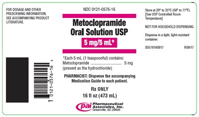 PRINCIPAL DISPLAY PANEL - 473 mL Bottle Label - metoclopramide 02