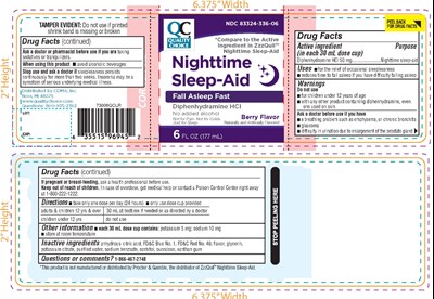 Quality Choice Nighttime Sleep Aid Berry Flavor 6 Fl Oz 177ml (Image 01)