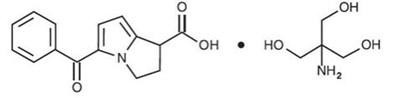 acuvail-01.jpg The chemical structure for ACUVAIL® (ketorolac tromethamine ophthalmic solution) 0.45% is a member of the pyrrolo-pyrrole group of nonsteroidal anti-inflammatory drugs (NSAIDs) for ophthalmic use. Its chemical name is (±)-5-Benzoyl-2,3-dihydro-1H-pyrrolizine-1-carboxylic acid, compound with 2-amino-2-(hydroxymethyl)-1,3-propanediol (1:1), and its molecular weight is 376.40. Its molecular formula is C19H24N2O6. - acuvail 01