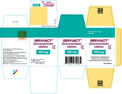 brivaracetam-07.jpg PRINCIPAL DISPLAY PANEL - 100 mg Tablet Bottle Carton - brivaracetam 07