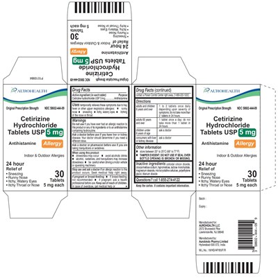 cetirizine-fig1.jpg PACKAGE LABEL-PRINCIPAL DISPLAY PANEL - 5 mg (30's Tablet Container Carton Label) - cetirizine fig1