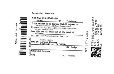 Bottle Label 25 mg (67544 0387 30)