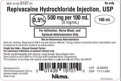 Ropivacaine 500 mg Bag Label (Ropivacaine Hydrochloride Injection 4)