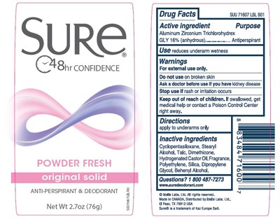 sure-original-solid-antiperspirant-deodorant-powde-1.jpg principal display panel - sure original solid antiperspirant deodorant powde 1