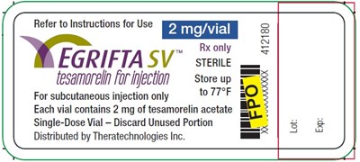 Principal Display Panel (2 mg Vial Label)