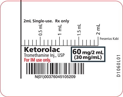 ket0g-0006-11.jpg PACKAGE LABEL - PRINCIPAL DISPLAY - Ketorolac 2 mL Syringe Label - ket0g 0006 11