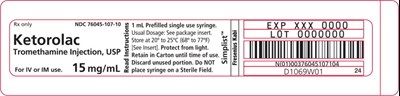 ket0g-0006-13.jpg PACKAGE LABEL - PRINCIPAL DISPLAY - Ketorolac 1 mL Blister Pack Label - ket0g 0006 13
