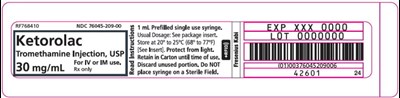 ket0g-0006-16.jpg PACKAGE LABEL - PRINCIPAL DISPLAY – Ketorolac Tromethamine 1 mL Blister Pack Label - ket0g 0006 16