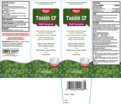 Dextromethorphan Hbr 20 mg Guaifenesin 200 mg Phenylephrine HCl 10 mg (Tussin Cf Multi Symptom 1)