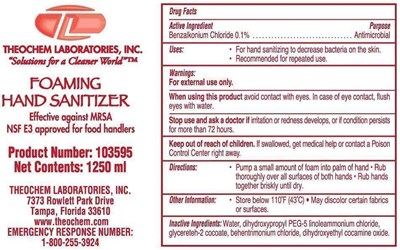 Package Label.principal Display Panel (Foaming Hand Sanitizer1a)