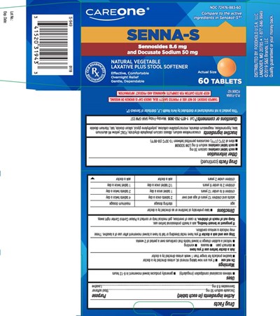 Docusate Sodium 50 mg, Sennosides 8.6 mg (Senna S Orange Tablets Tcb 1)