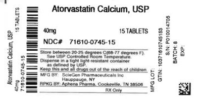 Bottle Label 40 mg - 71610 0745 15