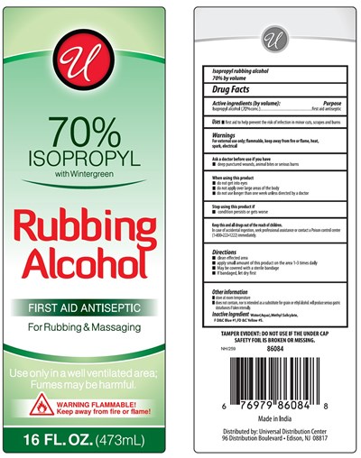 Label (Isopropyl Rubbing Alcohol Wintergreen 70)