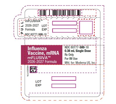 Mflusiva (influenza Vaccine, Mrna) 2026-2027 Formula Injectable Suspension For Intramuscular Use Single-dose Pre-filled Syringe 0.38 mL (Image 01)