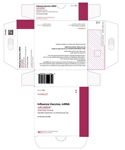 Mflusiva (influenza Vaccine, Mrna) 2026-2027 Formula Injectable Suspension For Intramuscular Use Single-dose Pre-filled Syringe Carton 0.38 mL (Image 02)