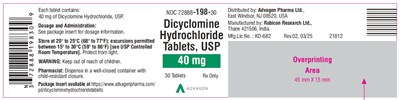 Dicyclomine Hydrochloride Tablets ,usp 20 mg (NDC 72888-119-30)