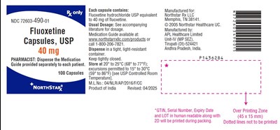 fluoxetine-fig3.jpg PACKAGE LABEL-PRINCIPAL DISPLAY PANEL - 40 mg (100 Capsules Bottle) - fluoxetine fig3