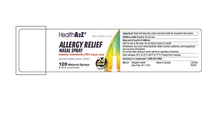 Azelastine Hydrochloride Label (478   Nasal Spray Azelastine Hydrochloride 1)