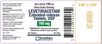 Levetiracetam 750mg 60tabs