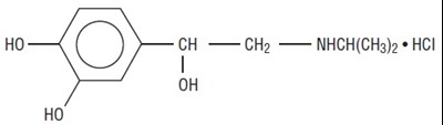 Chemical Structure - isoproterenol str