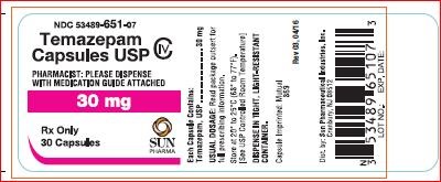PRINCIPAL DISPLAY PANEL - 30 mg - 30 Capsule Bottle - temazepam 05