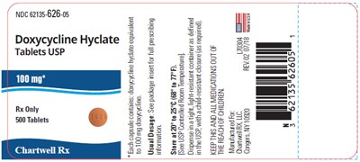 doxycycline-02.jpg PRINCIPAL DISPLAY PANEL - 100 mg Tablet Bottle Label - doxycycline 02