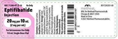 ept04-0004-03-v2.jpg PRINCIPAL DISPLAY PANEL – Eptifibatide Injection, 20 mg per 10 mL Container Label - ept04 0004 03 v2