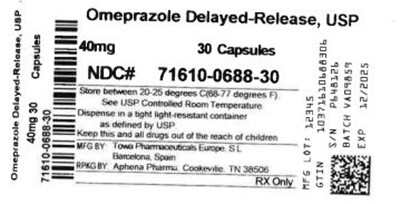71610-0688-30.jpg Bottle Label 40 mg - 71610 0688 30