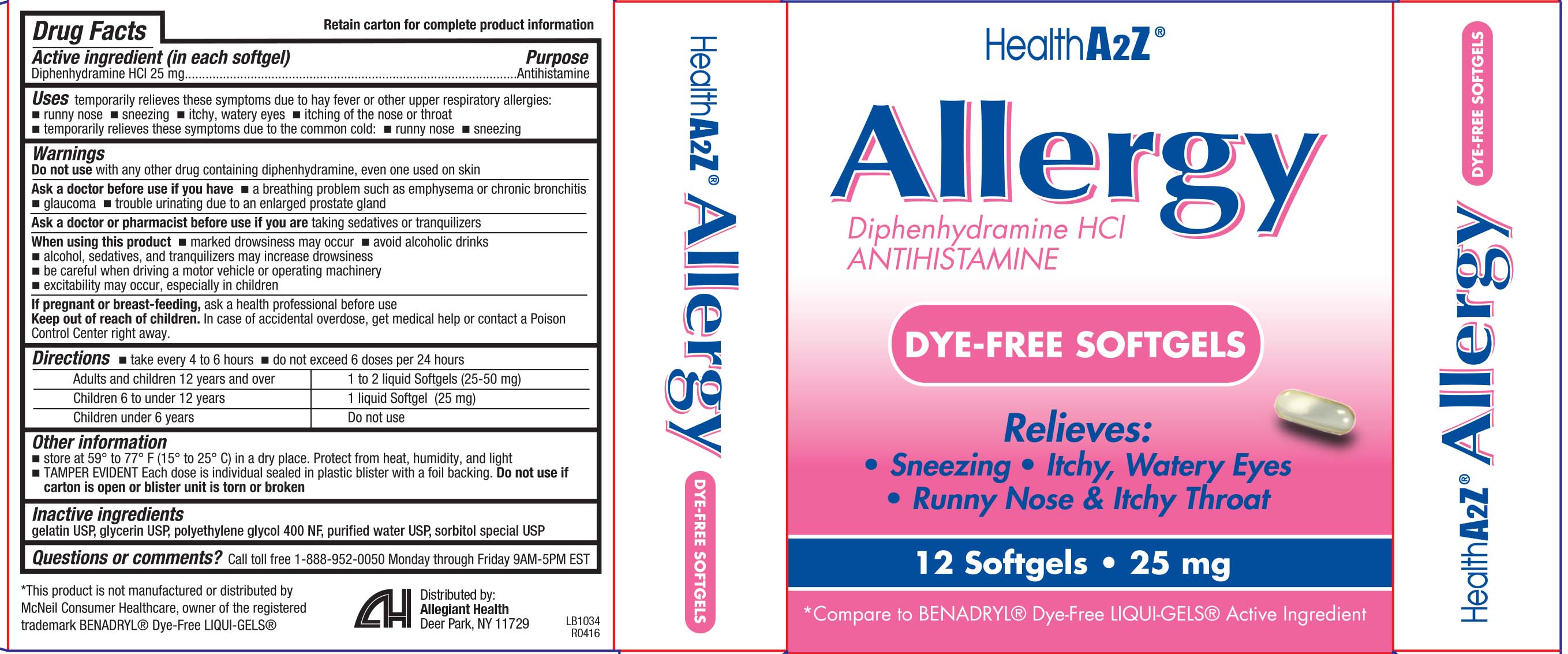 Pill Identification Images of Allergy Softgel Size, Shape, Imprints