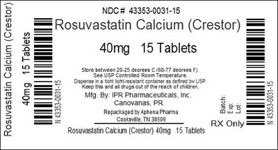 Bottle Label 40mg - 43353 031