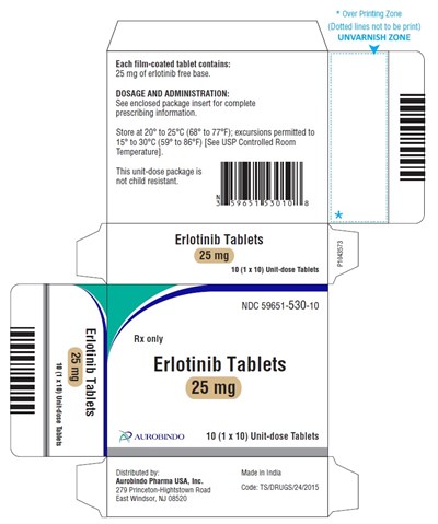 erlotinib-fig6.jpg PACKAGE LABEL-PRINCIPAL DISPLAY PANEL - 25 mg (30 Tablets Carton) - erlotinib fig6