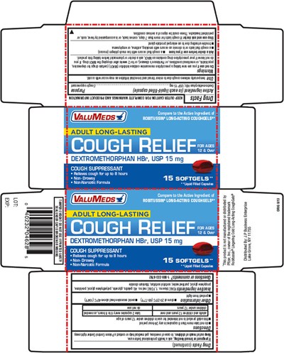 dextromethorphan-01.jpg Principal Display Panel - 15 Softgel Bottle Carton - dextromethorphan 01