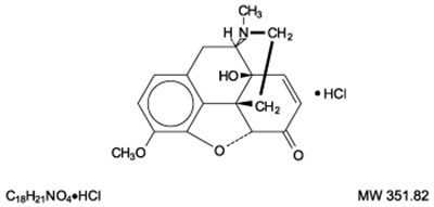 This Is An Image Of The Structural Formula For Oxycodone Hydrochloride. (Oxycodone 1)
