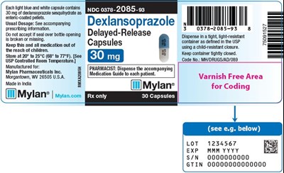 Dexlansoprazole Delayed-Release Capsules 30 mg Bottle Label - image 03