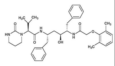 Chemical structure for lopinavir. - kaletra tablets oral structure1