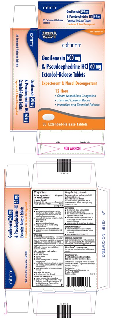 PRINCIPAL DISPLAY PANEL - 600 mg/60 mg Tablet Blister Pack Carton - ohm 01