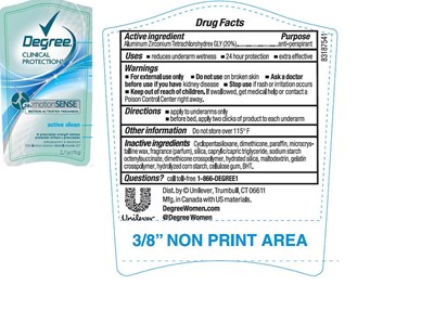 Degree Clinical Active Clean 2.7 Oz (Degclinactivecleanpdprev3)